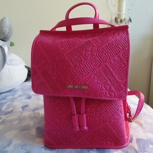 Pink Love Moschino Backpack